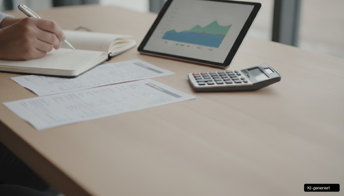 Grafik eines Dashboards, das ein Frühwarnsystem Betrieb Liquidität mit Finanzkennzahlen darstellt