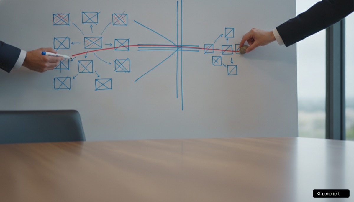 Ein Unternehmer analysiert Kennzahlen für die Restrukturierung Betrieb zur strategischen Priorisierung.